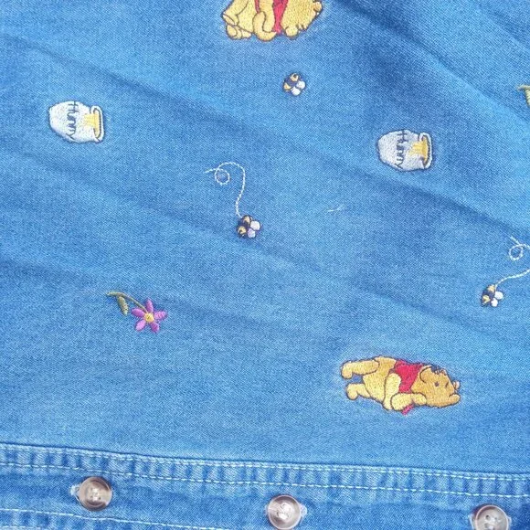 Vintage 90’s Denim Winnie The Pooh Buttondown - Picture 6 of 16